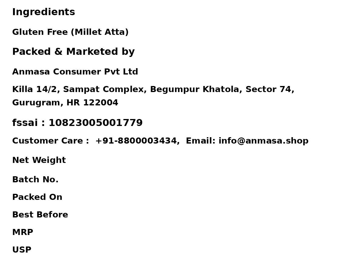 Gluten Free (Millet Atta)