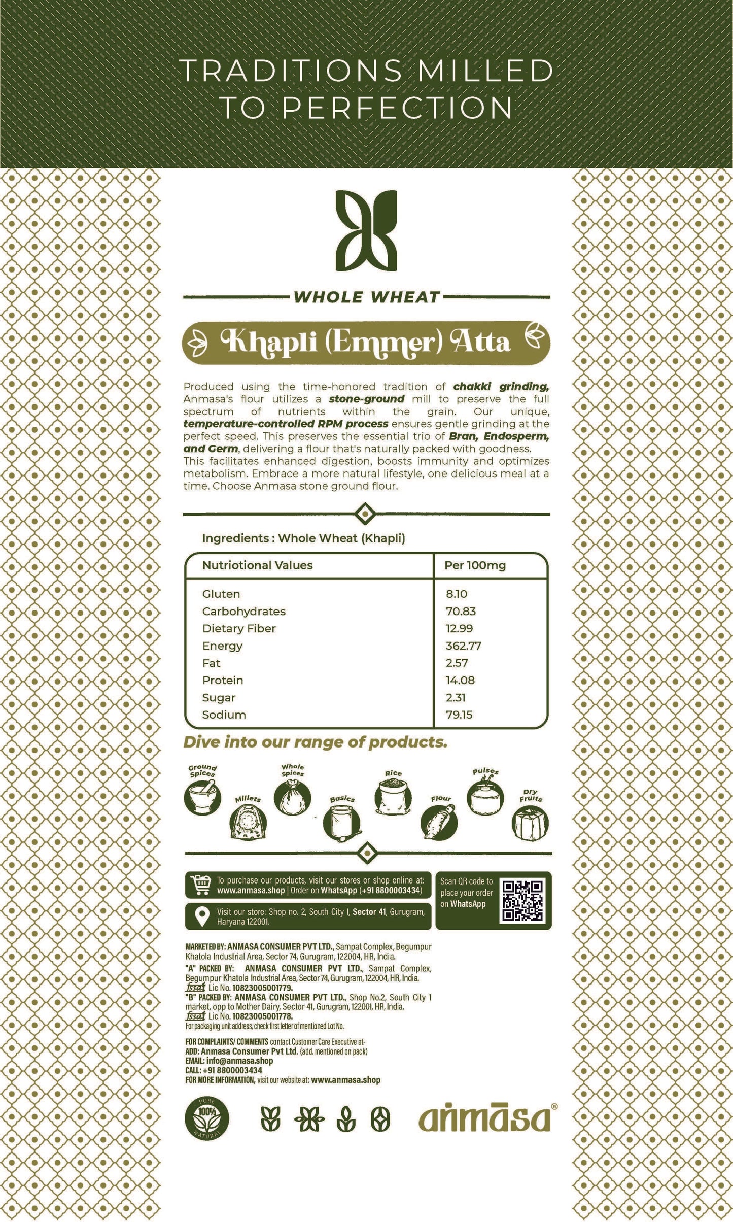 Whole Wheat Khapli Atta