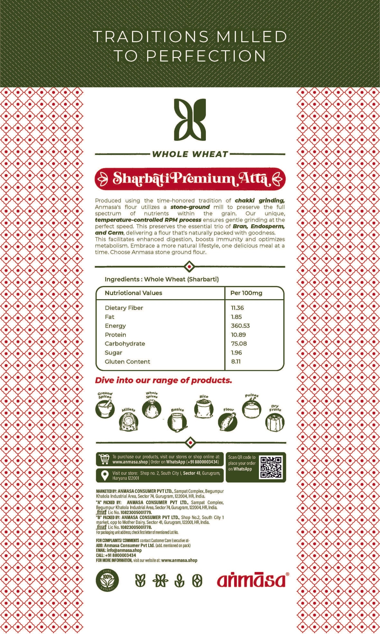 Whole Wheat Sharbati Atta