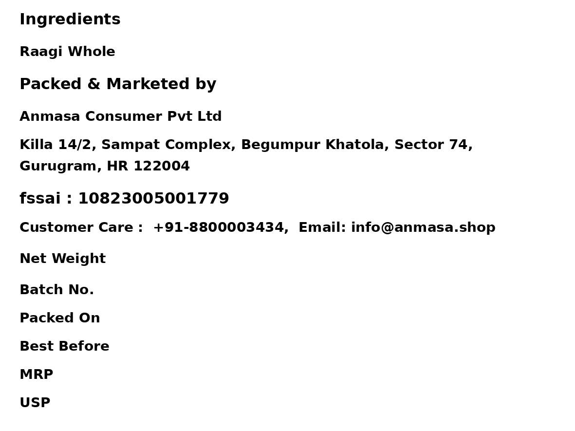 Raagi Whole