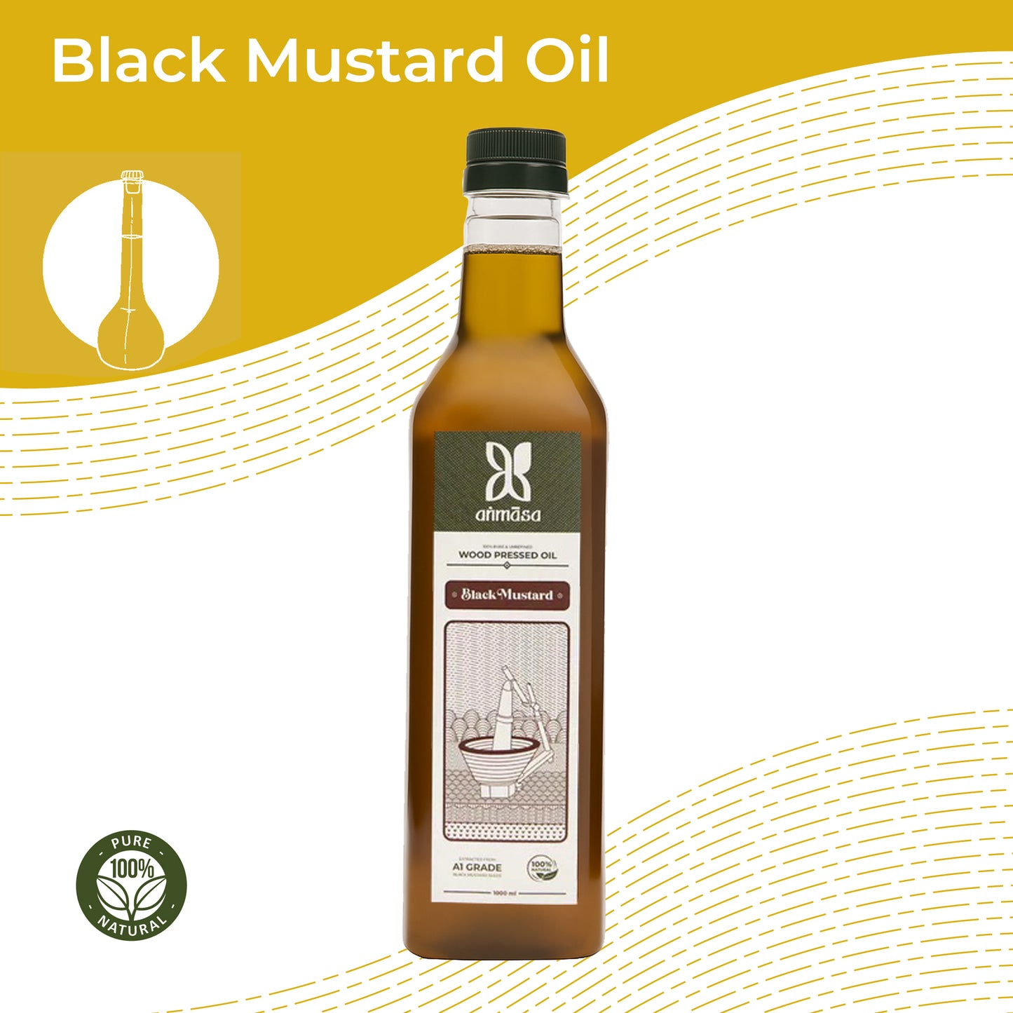 Wood Pressed Black Mustard Oil