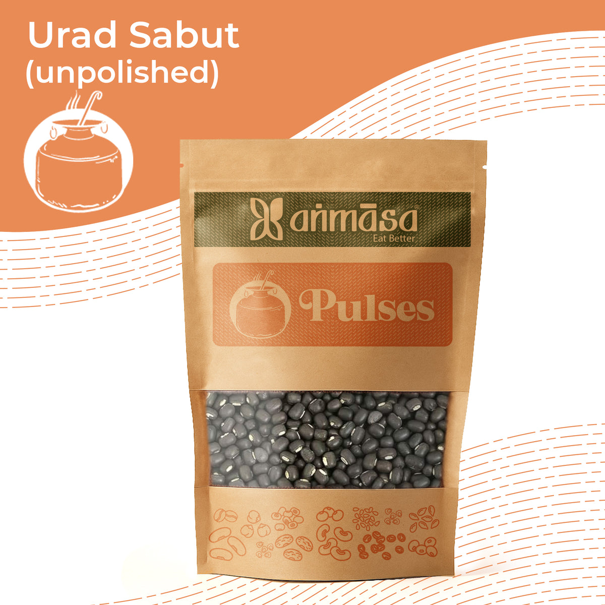 Black Urad Whole.