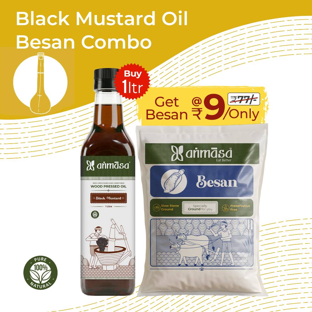 Black mustard oil + Besan combo