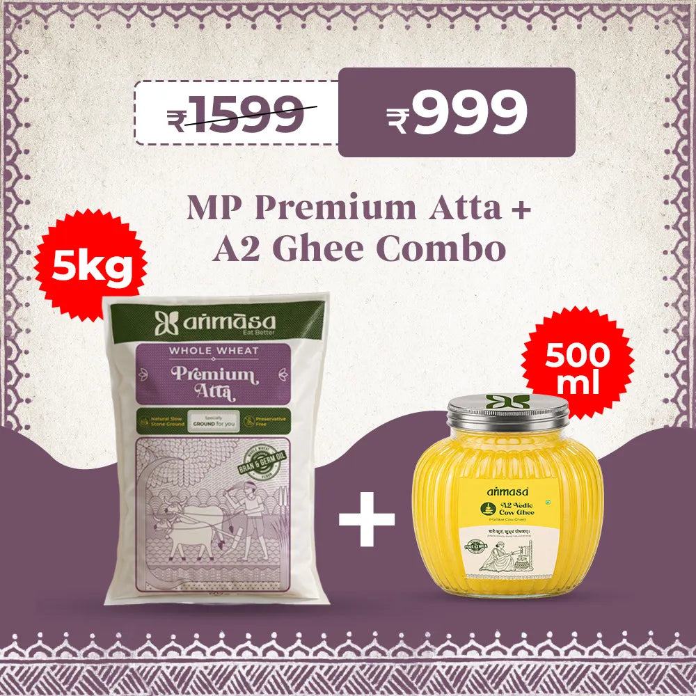 5 kg MP Premium Atta + 500 ml A2 Ghee Combo