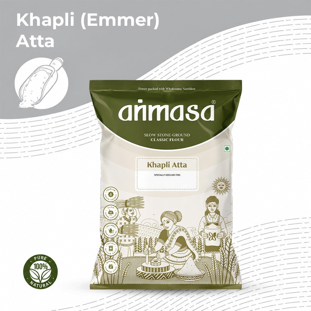 Whole Wheat Khapli Atta.