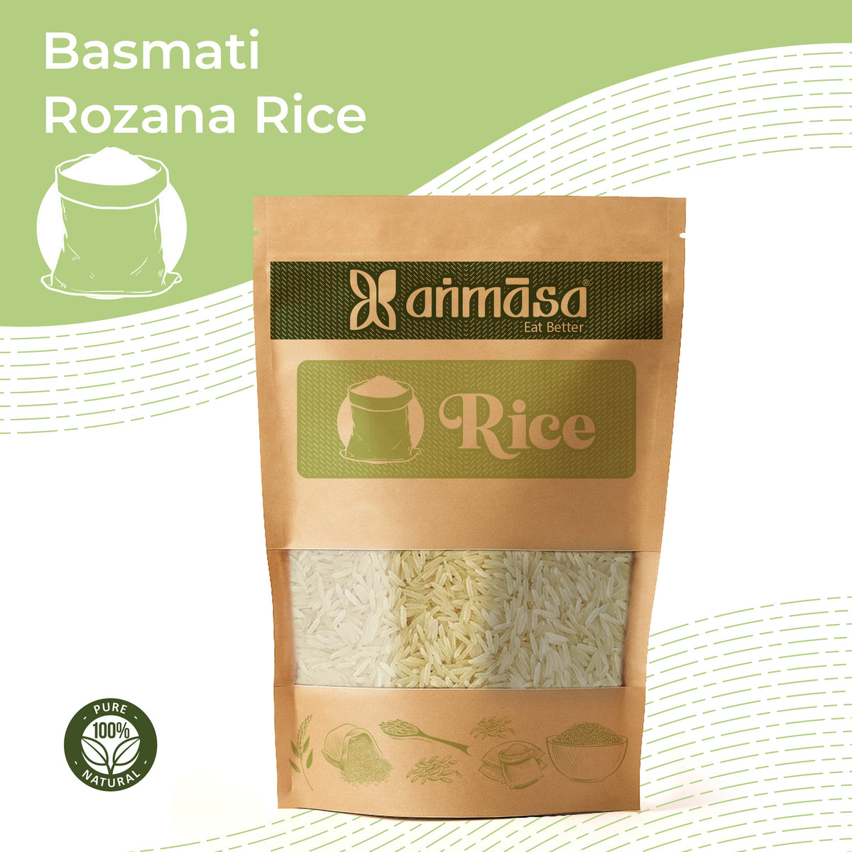 Basmati Rozana Rice.