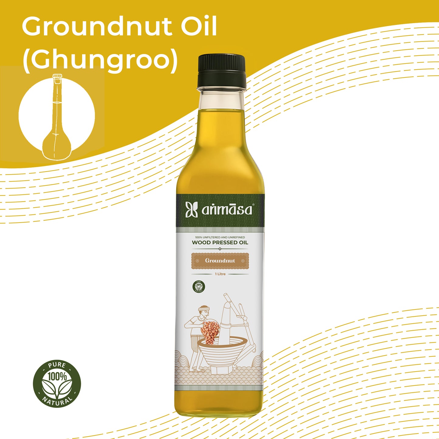 Wood-Pressed Groundnut/Peanut Oil