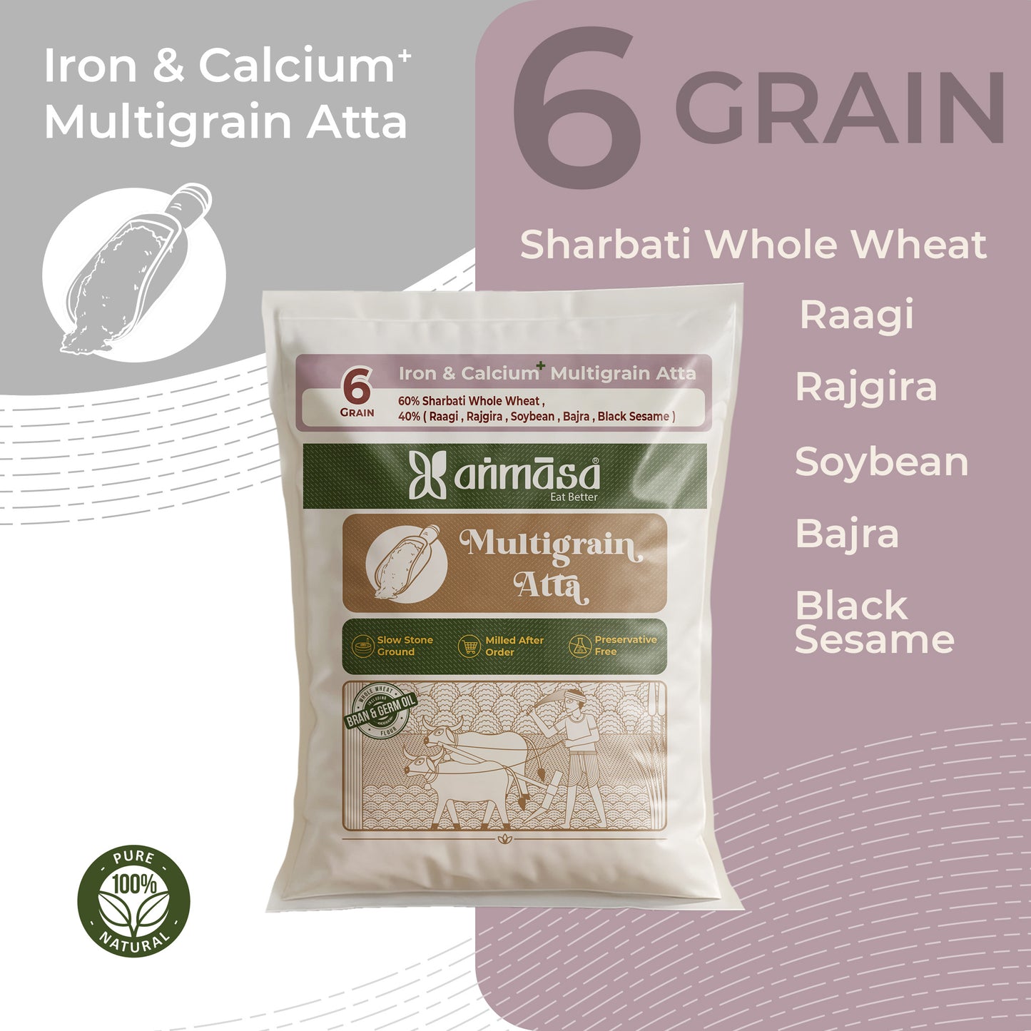 Multigrain Atta Iron & Calcium+