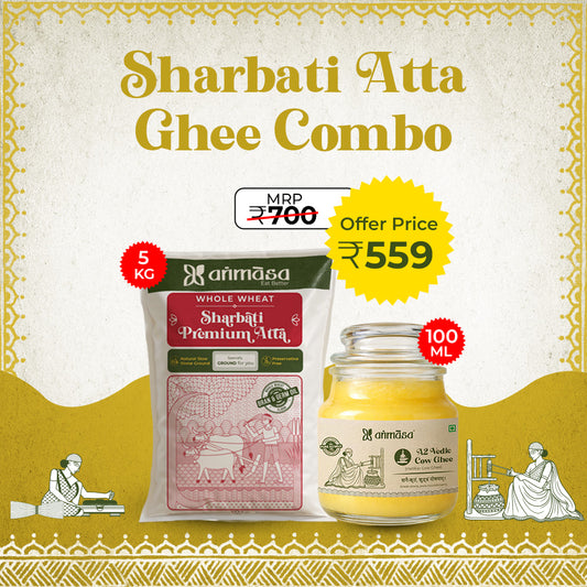 Sharbati Atta + A2 Ghee Combo