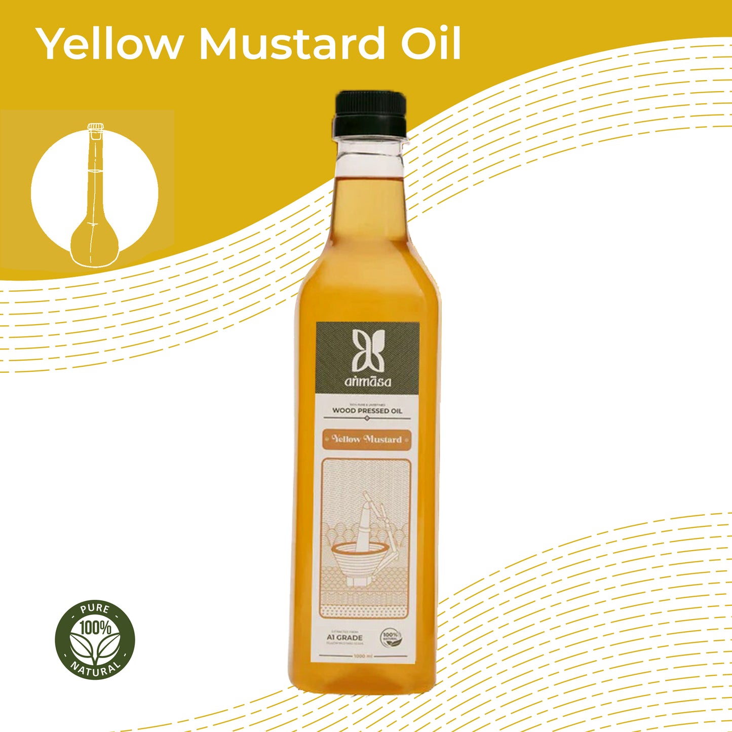 Wood Pressed Yellow Mustard Oil
