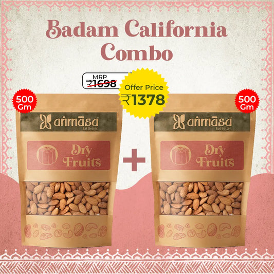 Badam California 500 gm (Pack of 2)