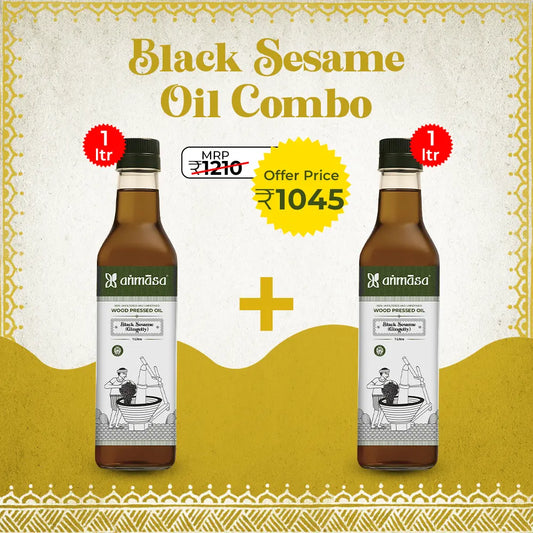 Wood-Pressed Sesame Oil 1 ltr (Pack of 2)