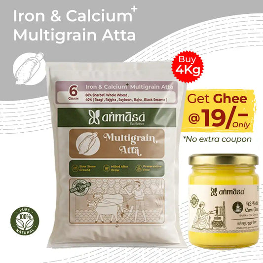 Multigrain Atta Iron & Calcium+ + A2 Ghee Combo