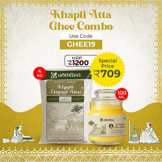 Khapli Atta + A2 Ghee Combo