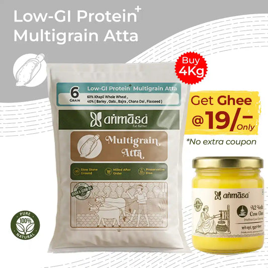 Multigrain Atta Low-GI Protein+ + A2 Ghee Combo