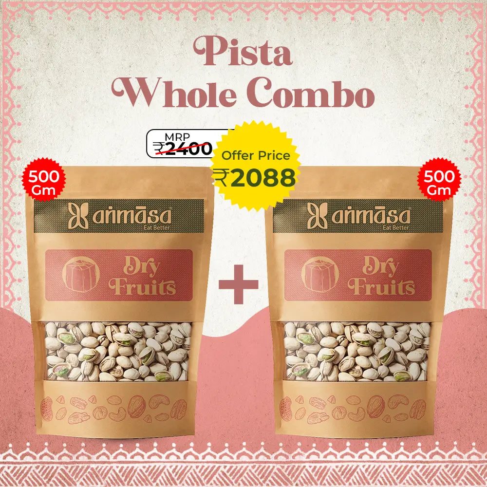 Pista Whole 500 gm (Pack of 2)