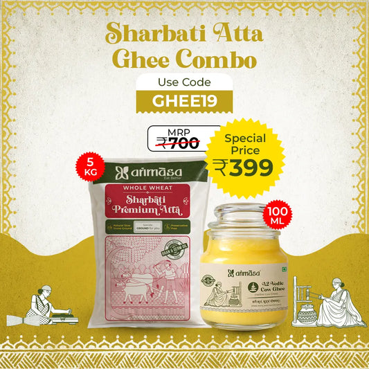 Sharbati Atta + A2 Ghee Combo