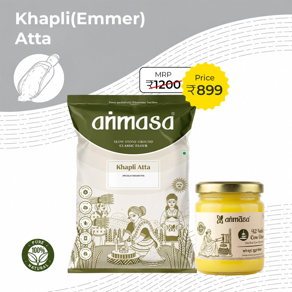 4 kg Khapli Atta + 100 ml Ghee
