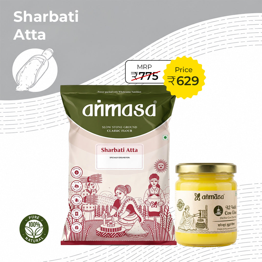 5 kg Sharbati Atta + 100 ml Ghee